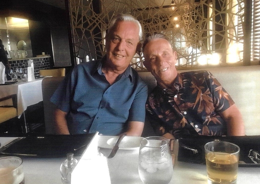 Les and Gary on holiday